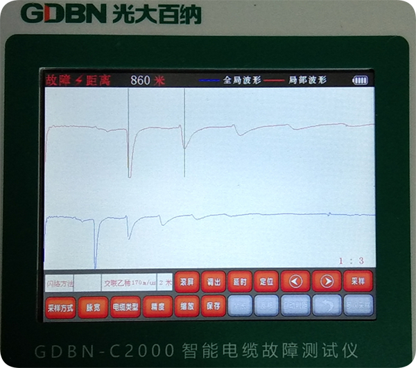 電纜故障測(cè)試儀計(jì)算出故障點(diǎn)的距離